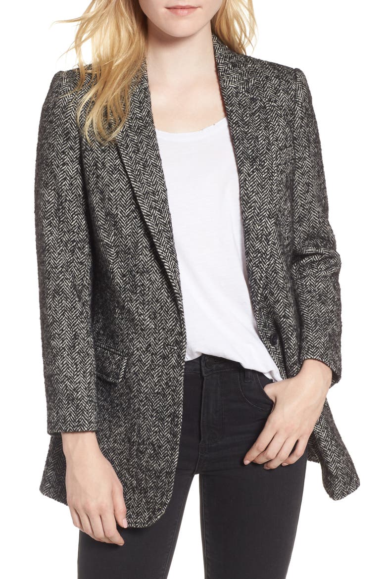 Merilee Jacket, Main, color, BLACK/ CREAM