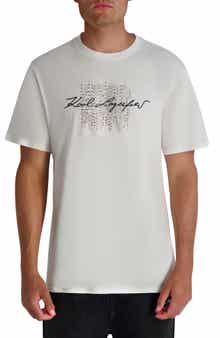 KARL LAGERFELD PARIS Printed Signature Graphic T-Shirt