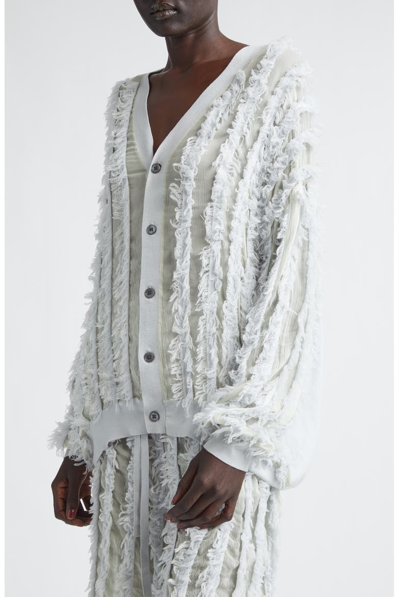 Wes Fringe Cardigan, Alternate, color, OYSTER