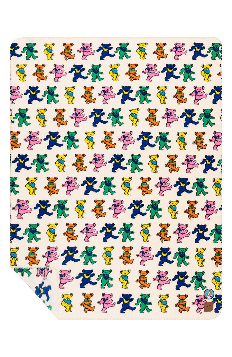 Slowtide Grateful Dead Dancing Bears Fleece Blanket, Main, color, 