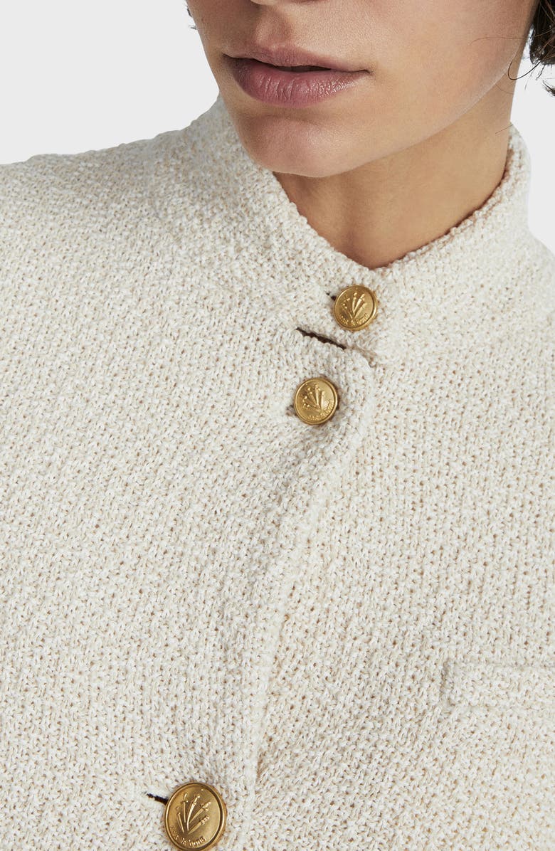 rag & bone Slade Cotton Tweed Blazer, Alternate, color, Ecru