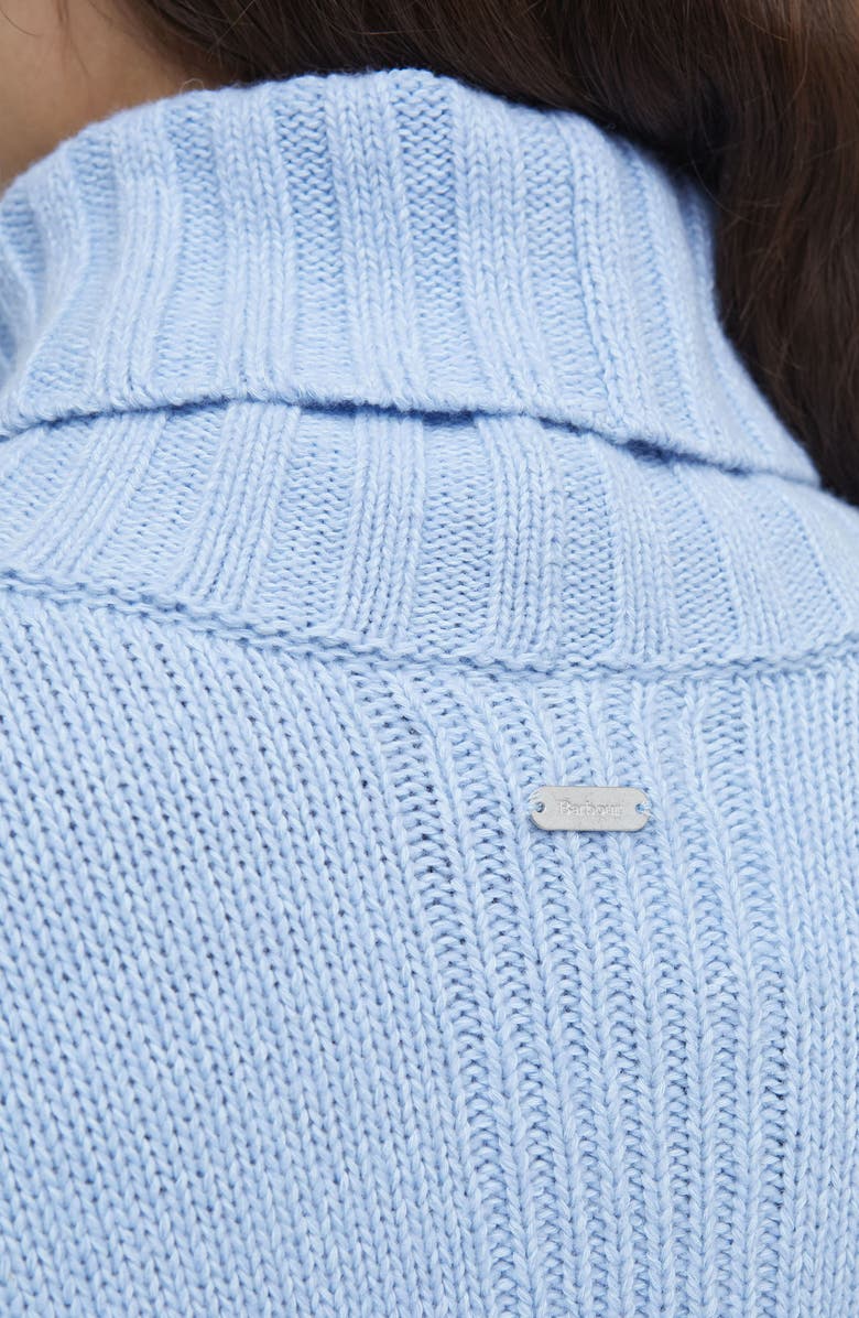 Barbour Josephine Stretch Cotton & Wool Blend Turtleneck Sweater, Alternate, color,