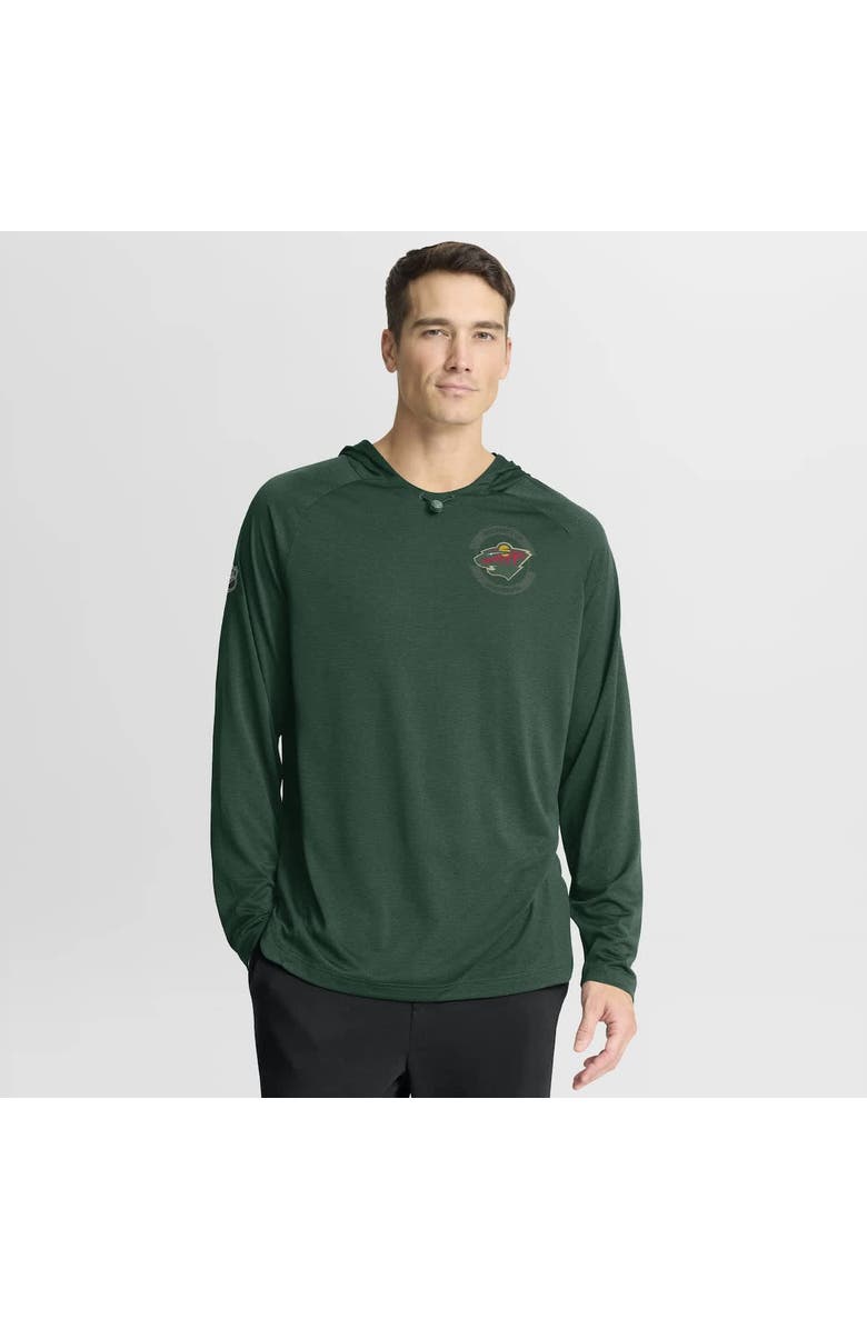 FANATICS Men's Fanatics Green Minnesota Wild Authentic Pro Rink Raglan Hoodie, Alternate, color, Green