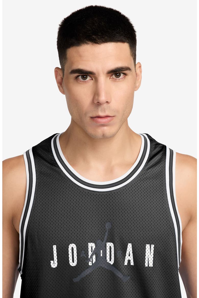 Air Mesh Jersey Tank, Alternate, color, BLACK/ IRON GREY