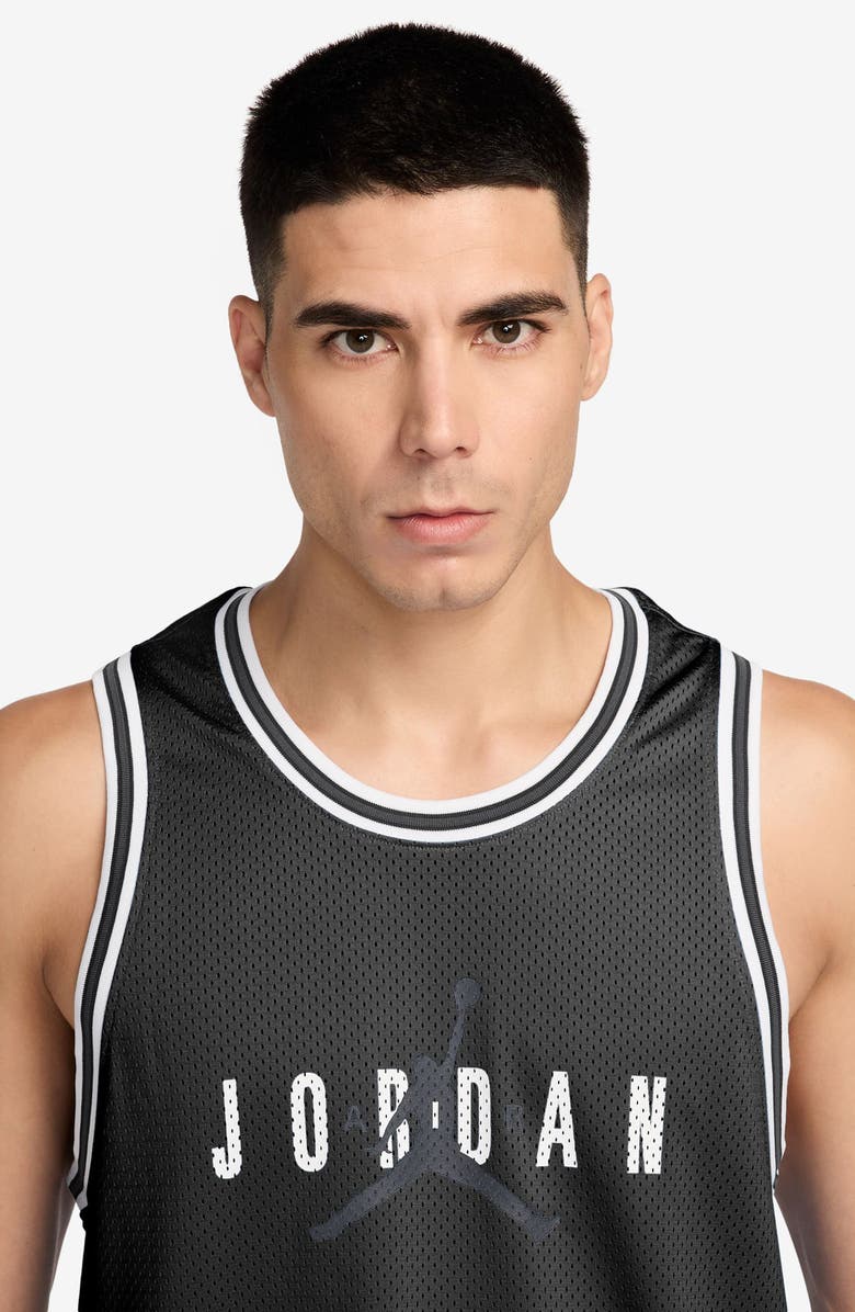 Jordan Air Mesh Jersey Tank, Alternate, color, Black/ Iron Grey