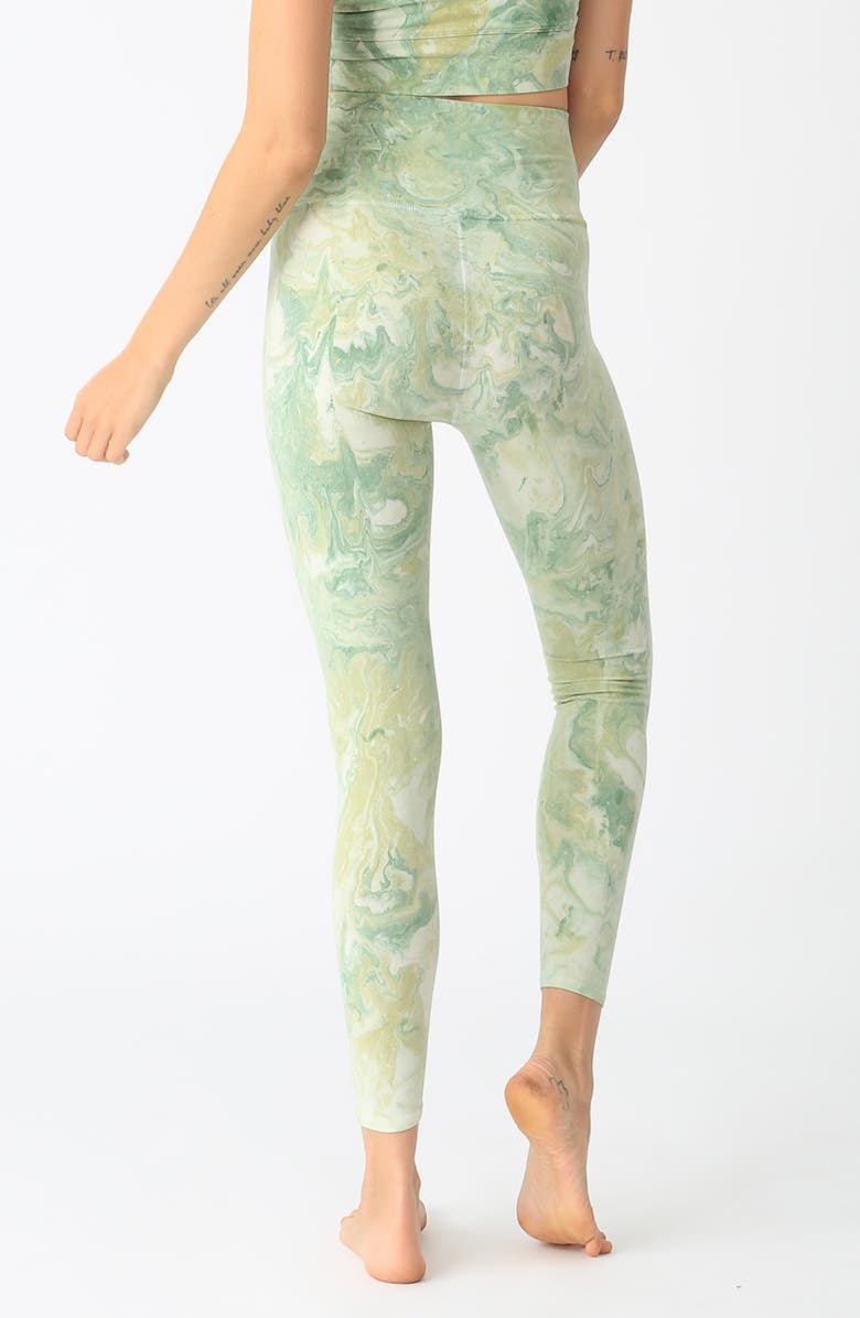 Electric & Rose Sunset Marble Leggings, Alternate, color,