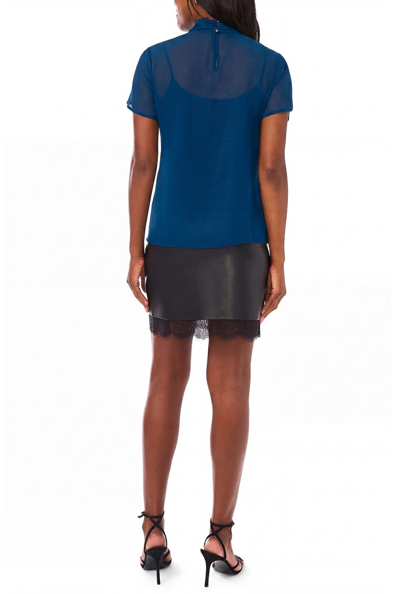 Flutter Sleeve Chiffon Top, Alternate, color, ESTATE BLUE