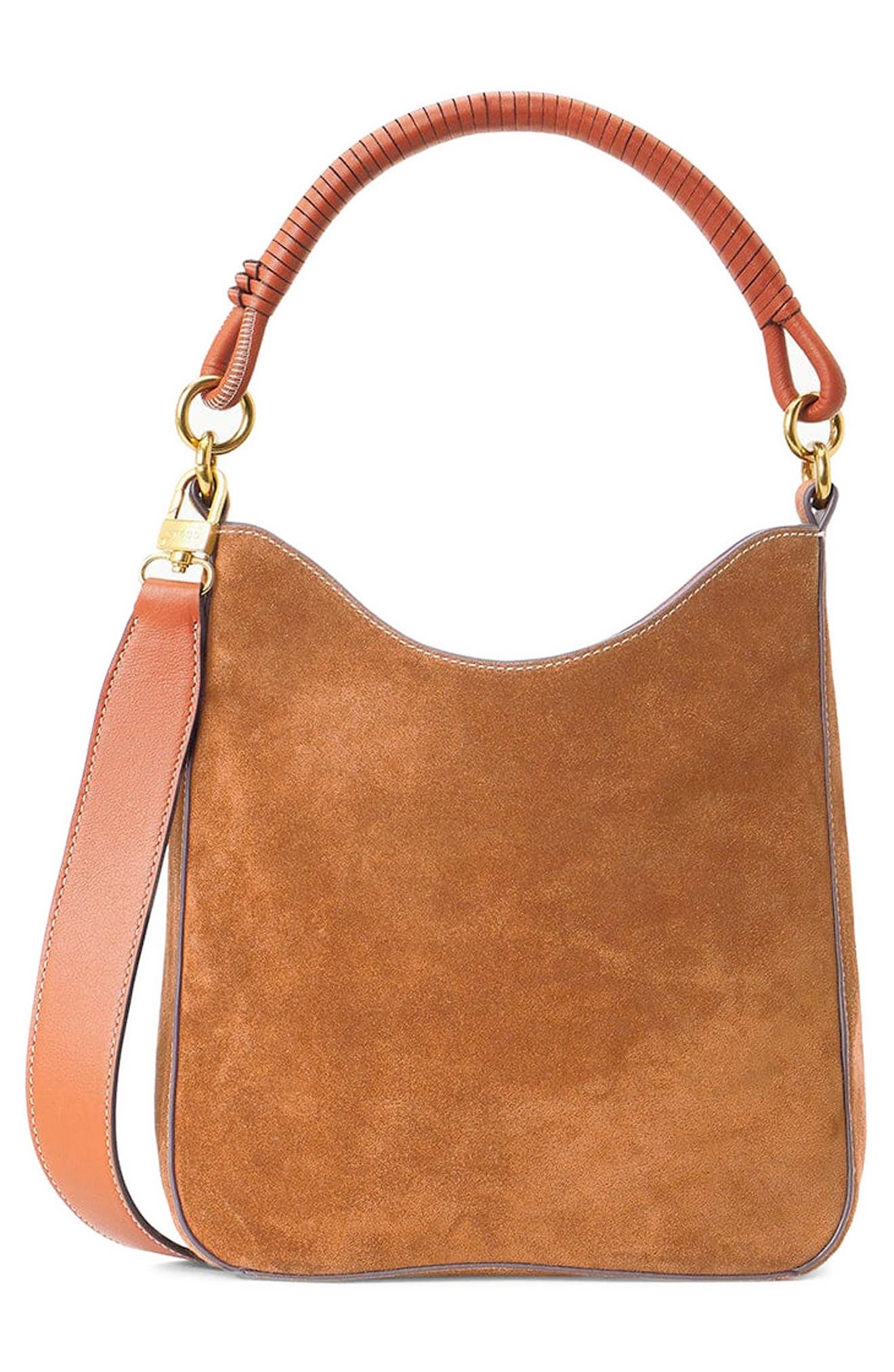 Mel Suede Shoulder Bag, Alternate, color, TAN