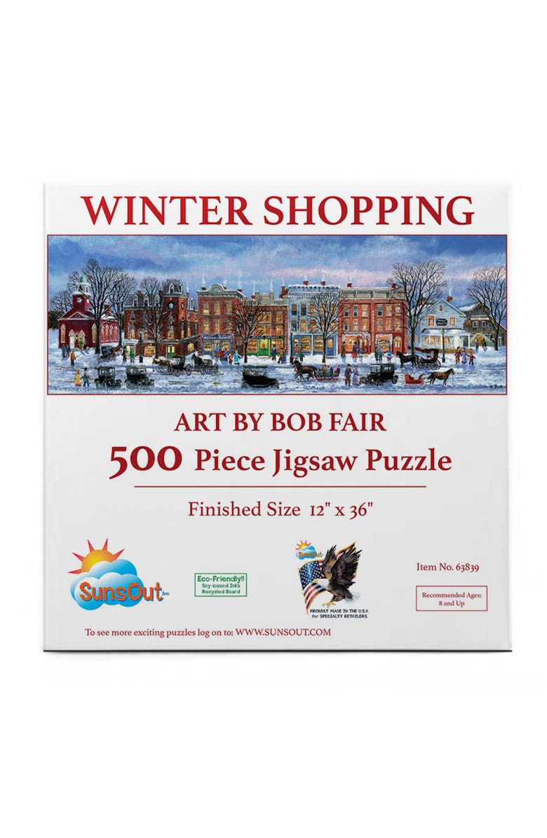 Sunsout Winter Shopping 500 piece Jigsaw Puzzle for Adults, Alternate, color, Multicolor