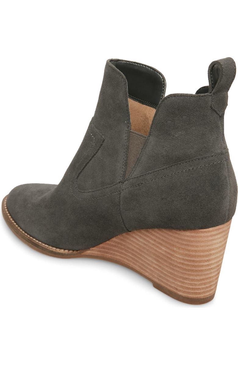 Blondo Irving Waterproof Wedge Bootie, Alternate, color, Dark Grey Suede