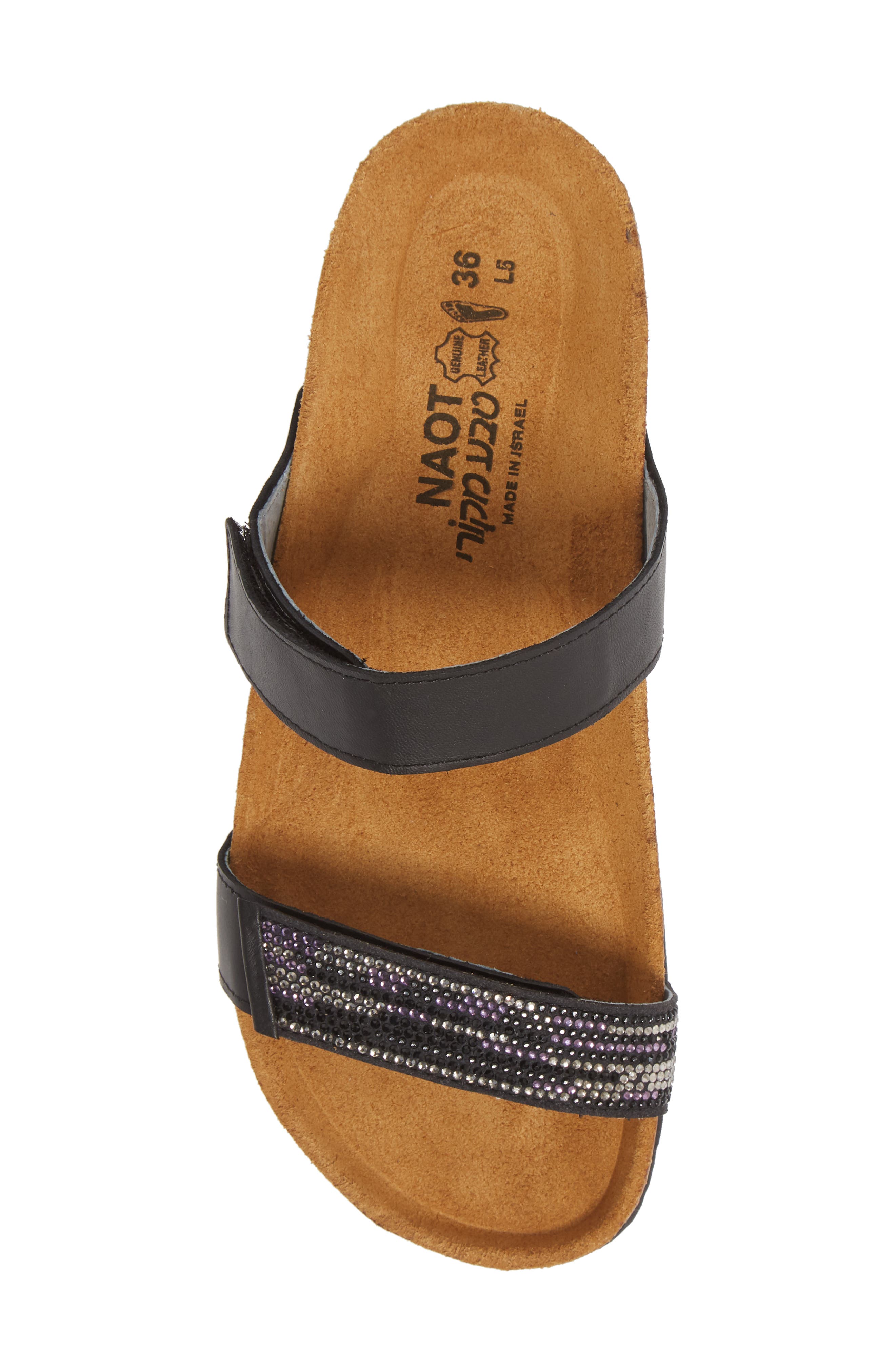 Naot Indiana Sandal, Alternate, color, Jet Black Leather