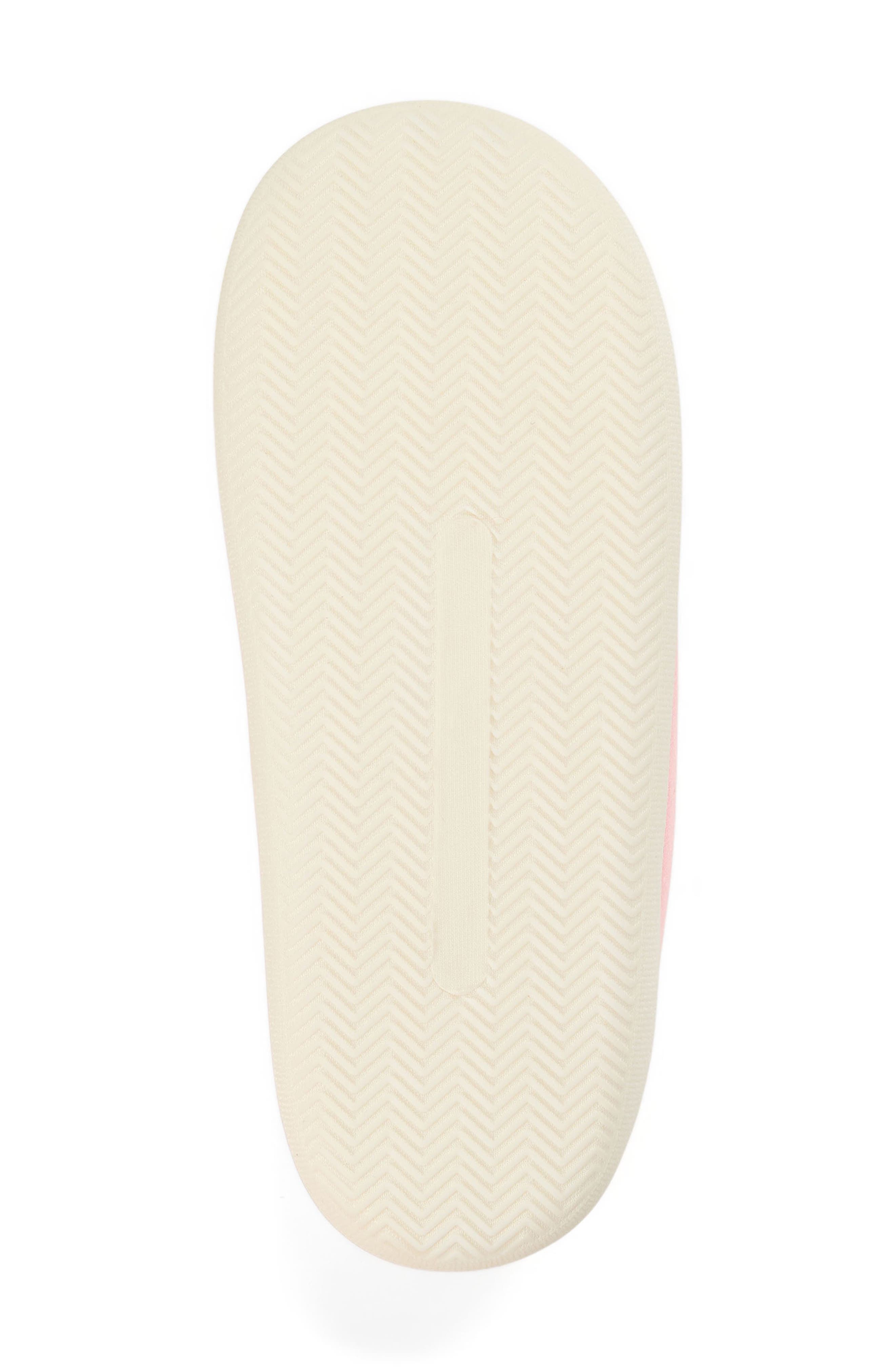 DEARFOAMS 'Mama' Embroidered Faux Fur Lined Slipper, Alternate, color, Coral Cream