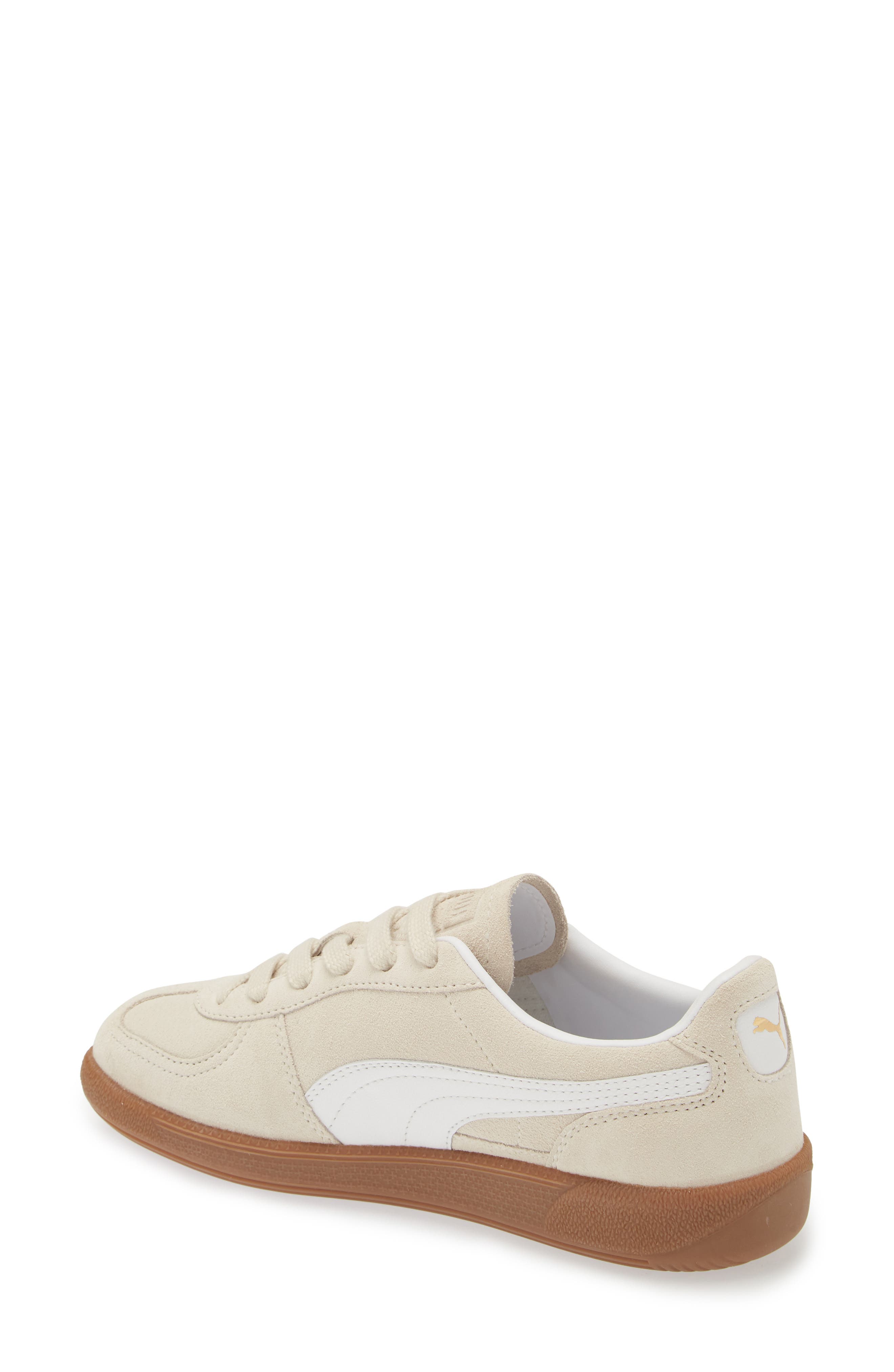 PUMA Palermo Leather Sneaker, Alternate, color, Alpine Snow-Puma White