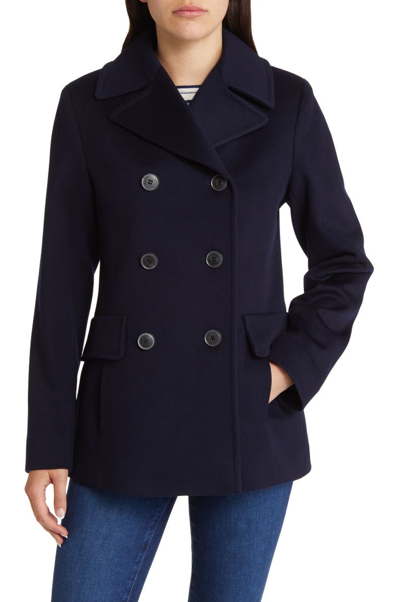 Fleurette Ali Wool Peacoat, Main, color, Midnight
