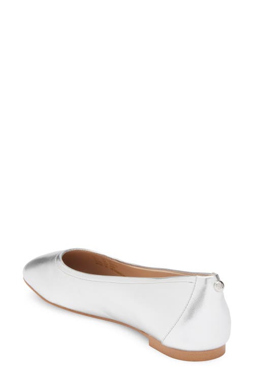 Stuart Weitzman Tammy Ballet Flat In Silver