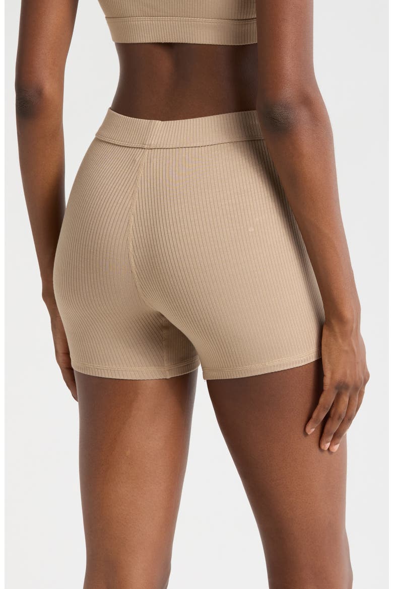 Alexiah Rib Lounge Boy Shorts, Alternate, color, SILVER TAUPE