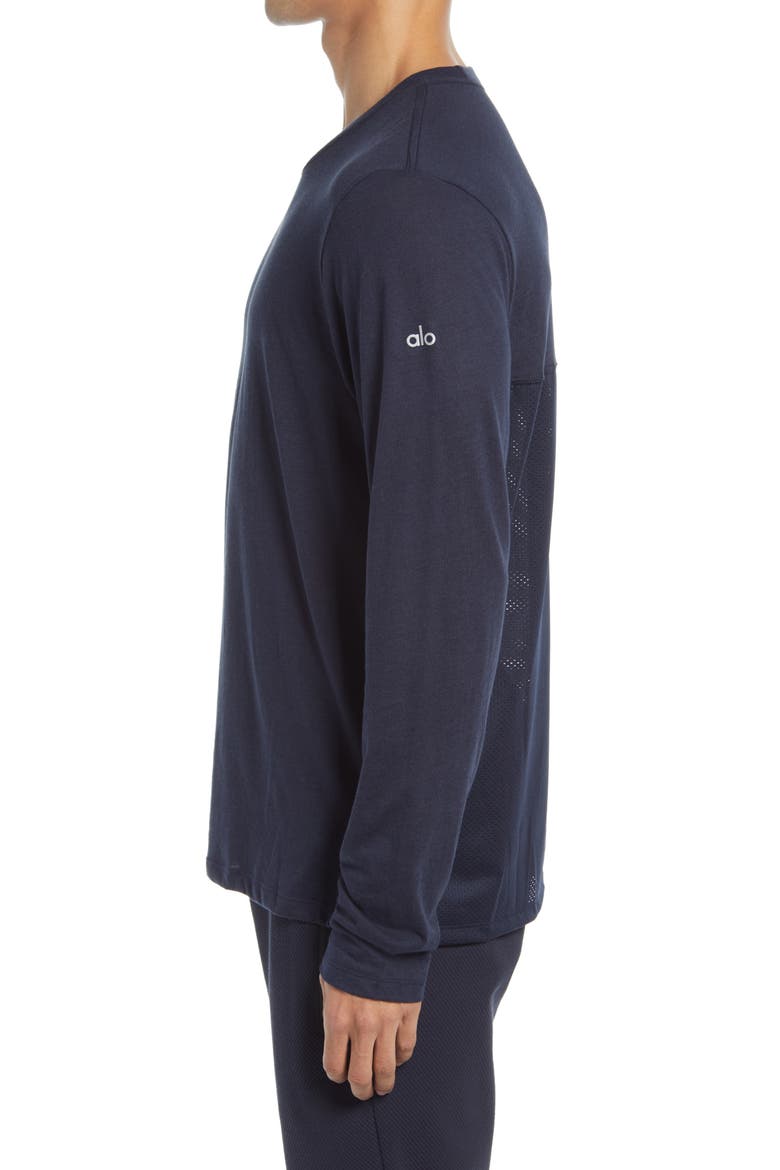 Airwave Long Sleeve T-Shirt, Alternate, color, DARK NAVY
