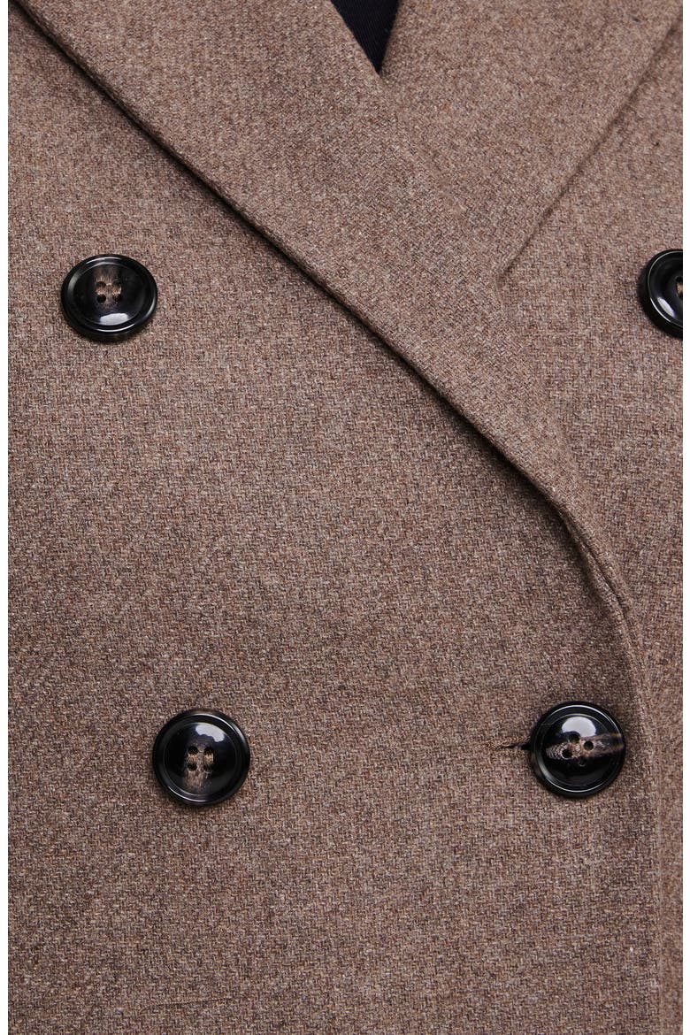 Redford Double Breasted Coat, Alternate, color, MOCHA