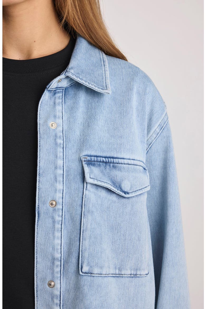 Tia Denim Shirt, Alternate, color, LIGHT MOVE
