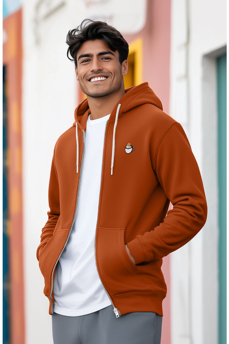 Cappuccino Zip Hoodie, Alternate, color, Autumn