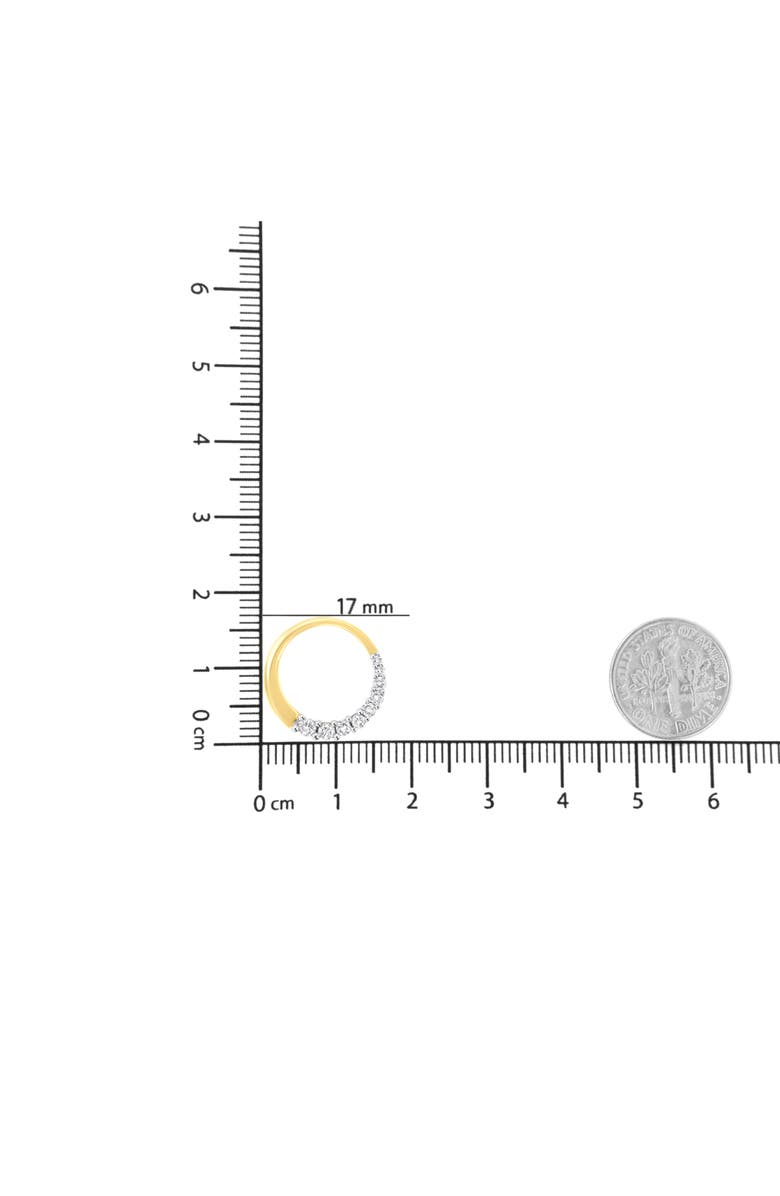 Haus of Brilliance 14K Gold 1/4 Cttw Graduating Diamond Open Circle Hoop 18" Pendant Necklace, Alternate, color, Yellow Gold