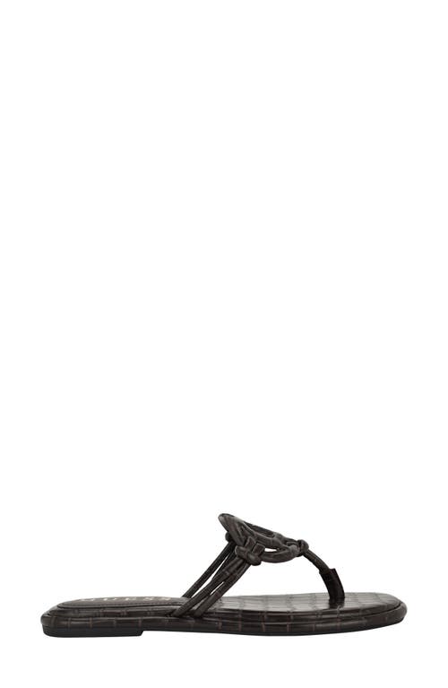Guess Saime Croc Embossed Sandal In Multi