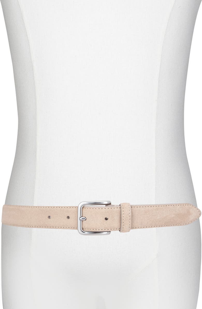 Vince Stitched Suede Belt, Alternate, color, New Camel