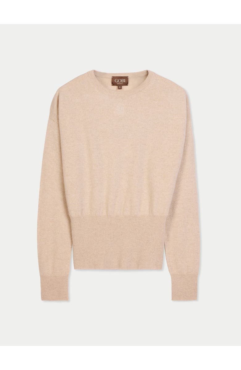 Gobi Cashmere Cashmere Cinched-Waist Sweater, Main, color, Beige