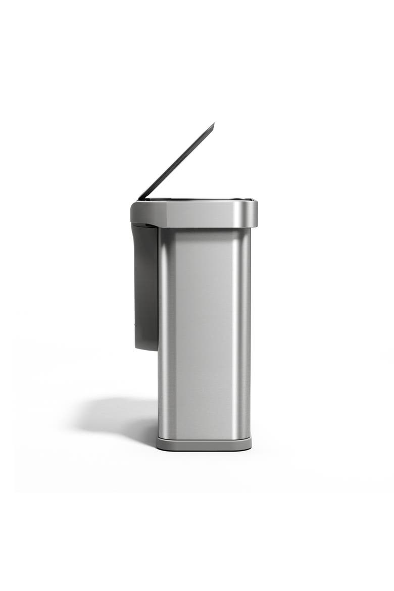 58L rectangular sensor can with voice and motion control, Alternate, color, Brushed
