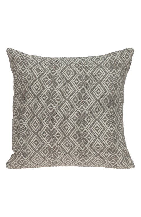 Embroidered Geo Throw Pillow
