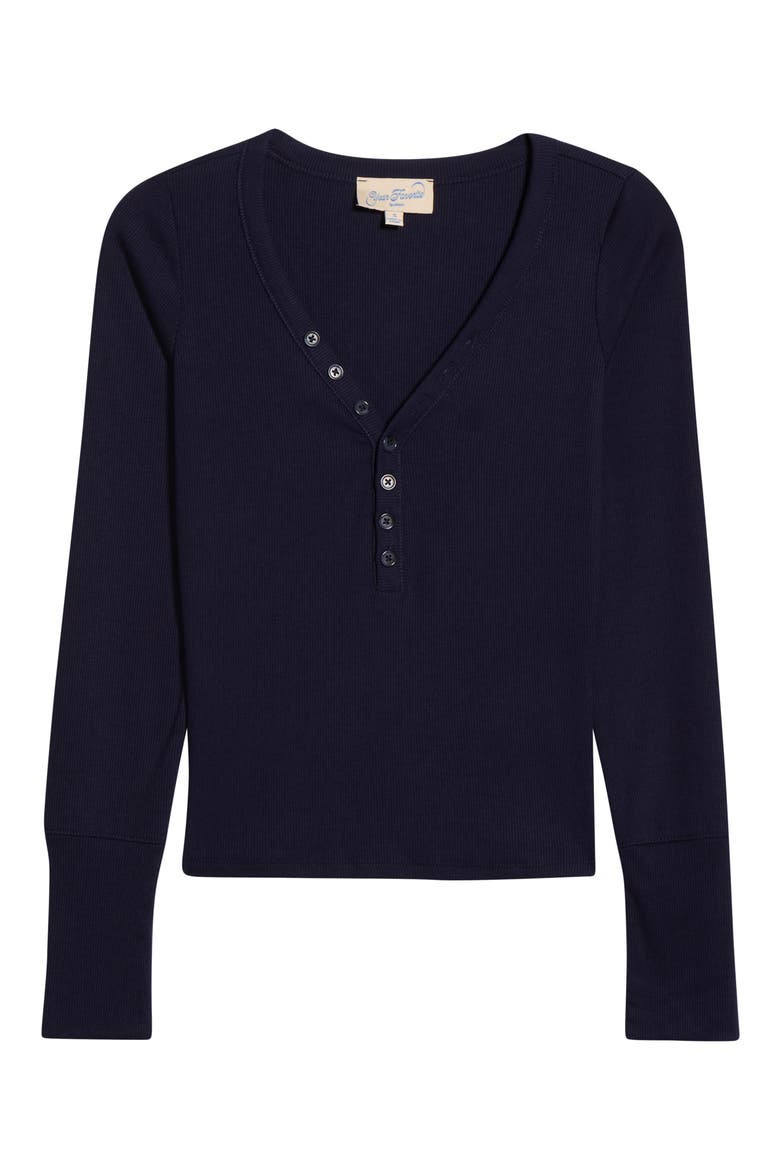 Payton V-Neck Henley, Alternate, color, NAVY
