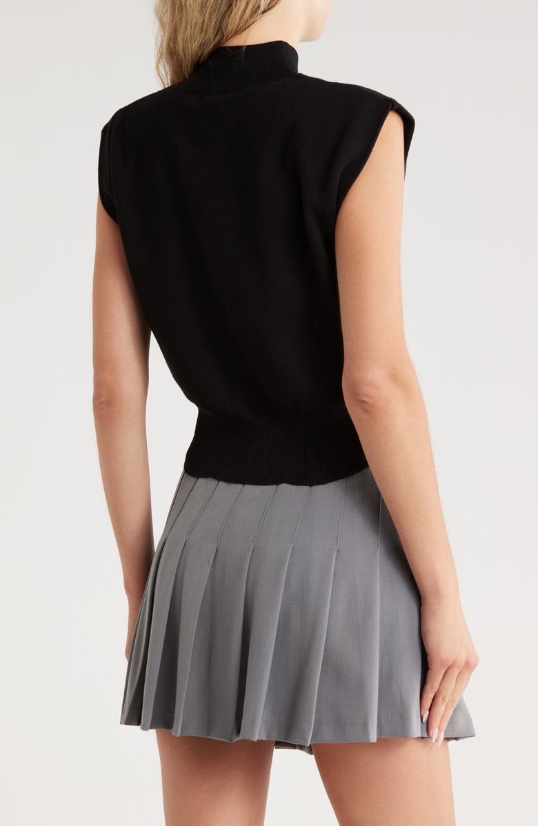 JASON WU Mock Neck Sleeveless Sweater, Alternate, color, Black
