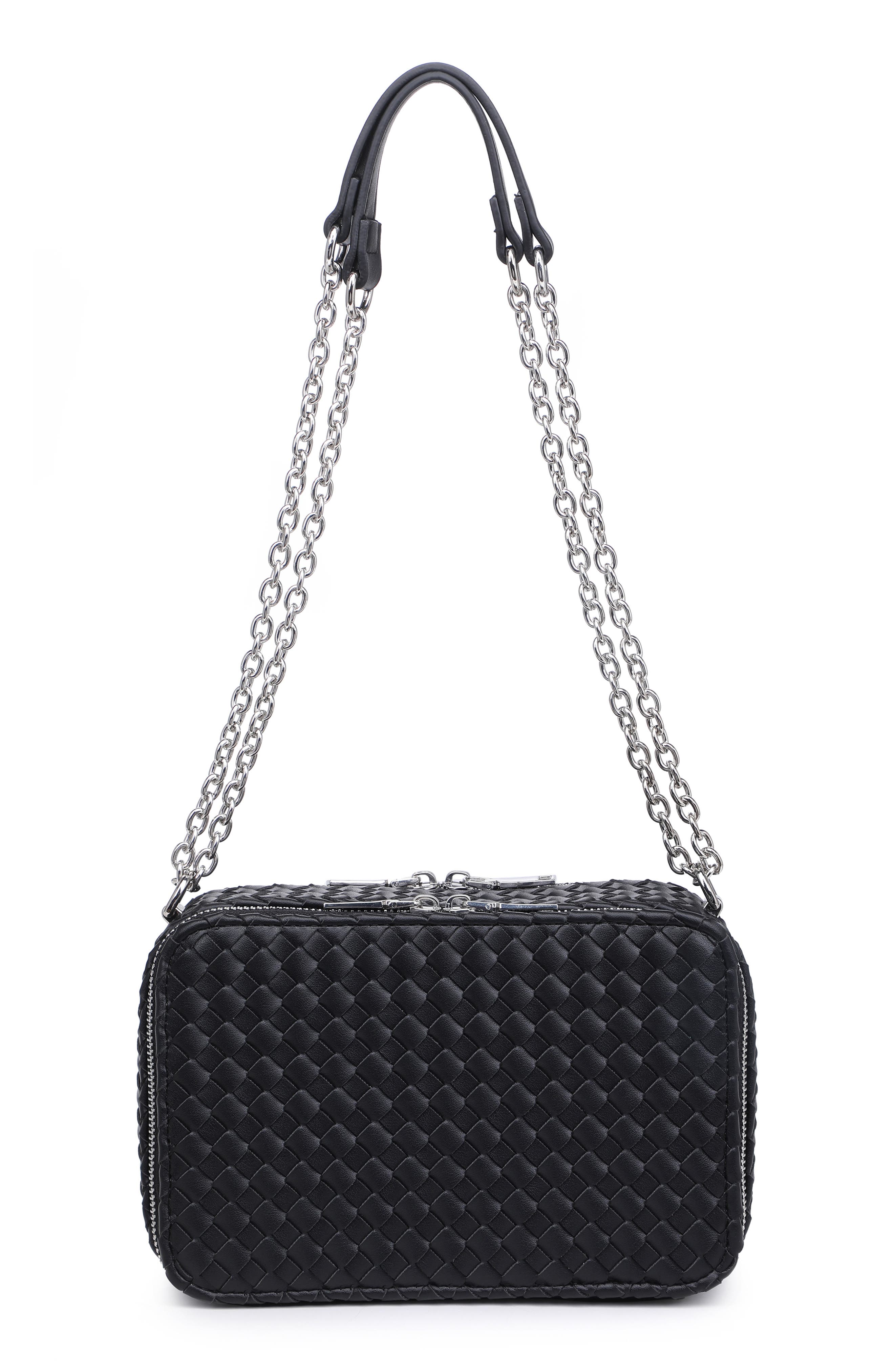 URBAN EXPRESSIONS HANDBAGS Chain Strap Woven Shoulder Bag, Main, color, 