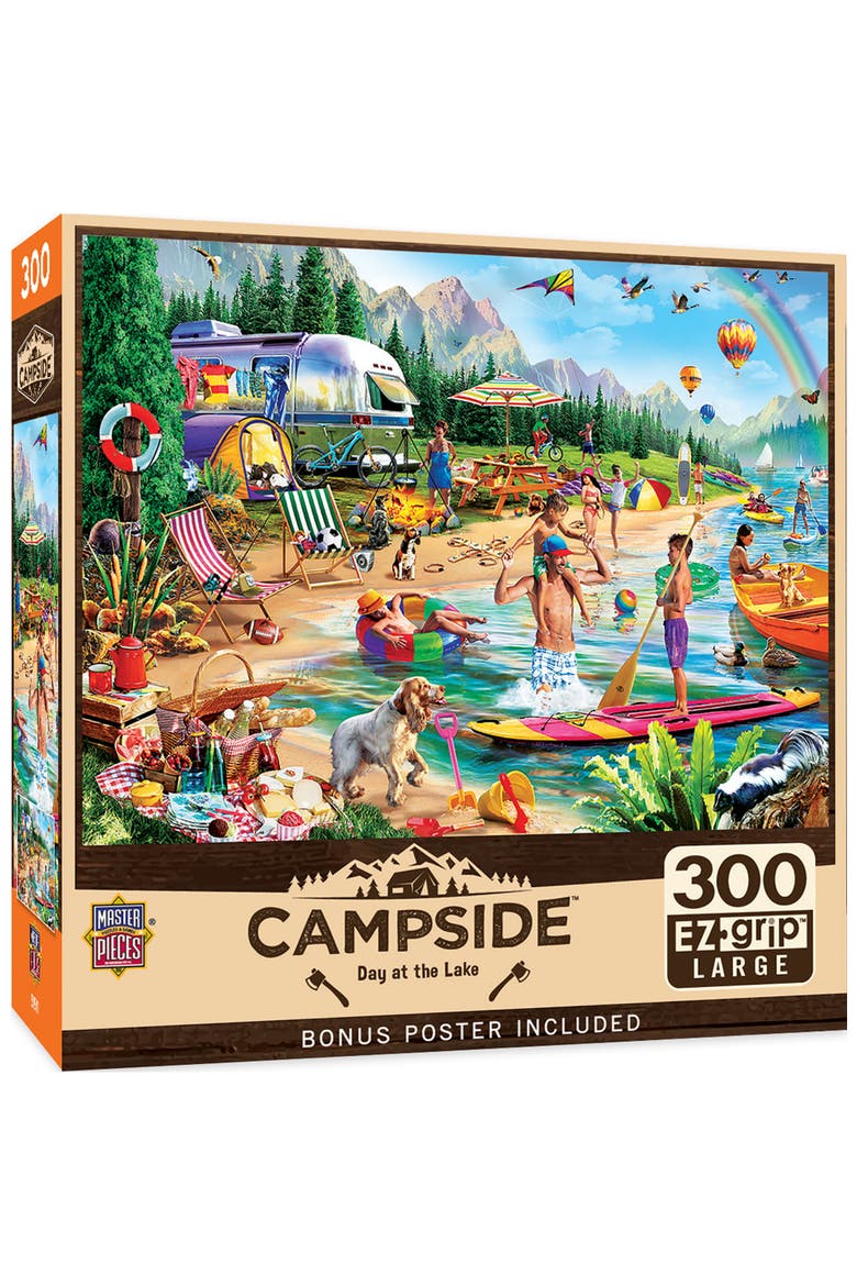 Day at the Lake 300 Piece Jigsaw Puzzle, Main, color, Multicolor
