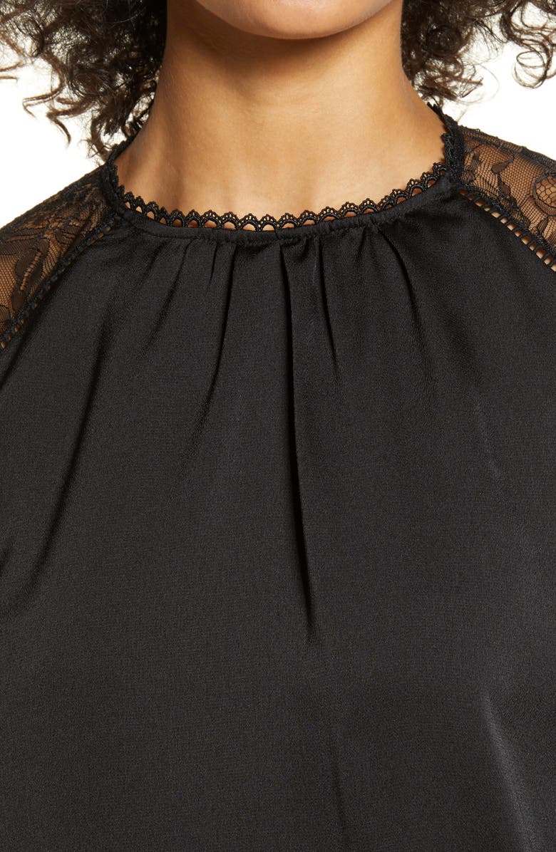 Vince Camuto Lace Inset Top, Alternate, color, 