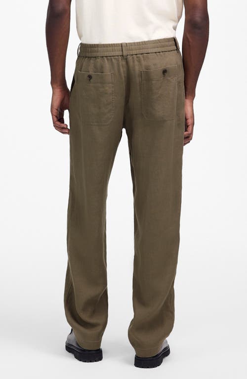 Madewell Elastic Waist Straight Leg Linen Pants
