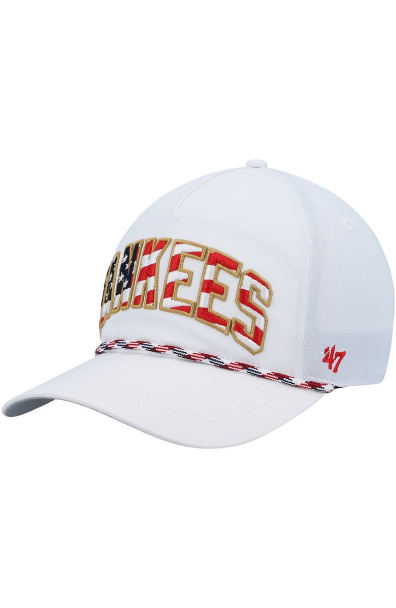'47 Men's '47 White New York Yankees Flag Flutter Hitch Snapback Hat, Main, color, 