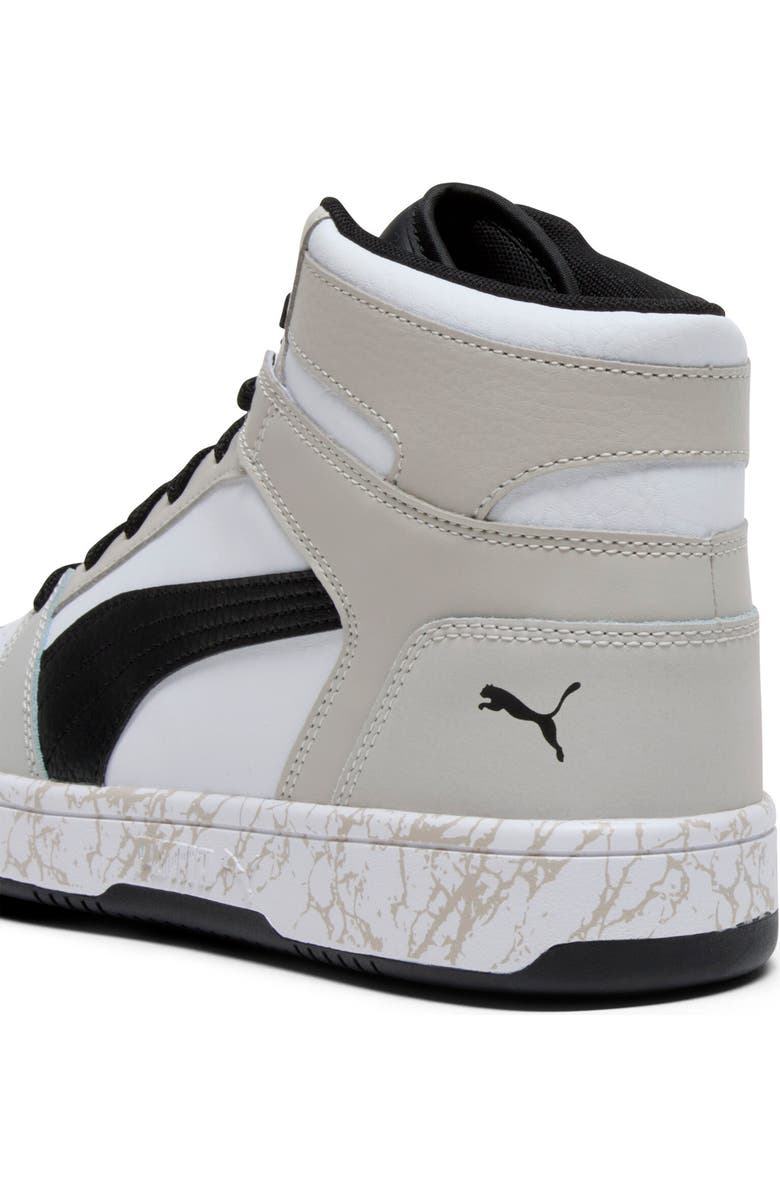 PUMA Rebound Layup Atypical High Top Sneaker, Alternate, color, Puma White- Black-Gray Violet