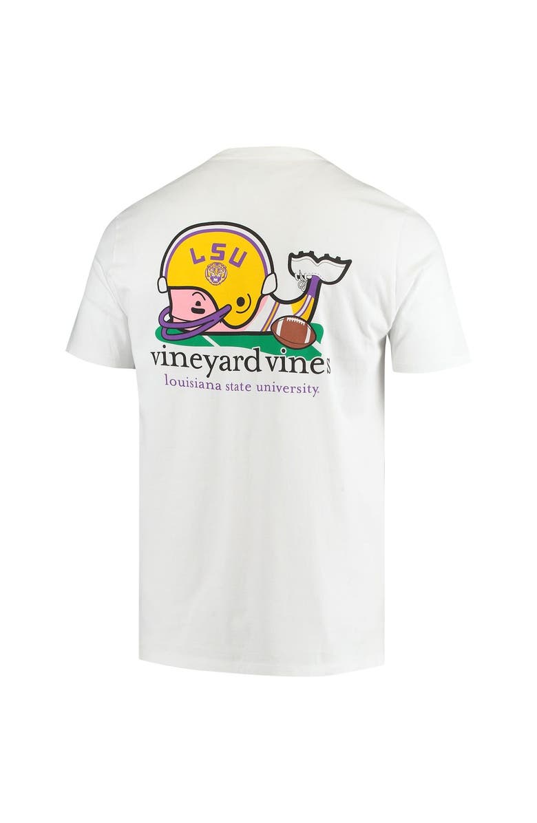 vineyard vines Men's Vineyard Vines White LSU Tigers Football Whale T-Shirt, Alternate, color, 