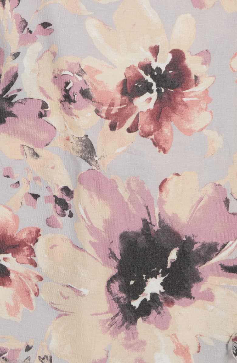 Vince Camuto Inky Floral Supersoft Wrap Scarf, Alternate, color, Grey
