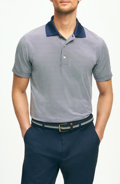 Microstripe Performance Golf Polo