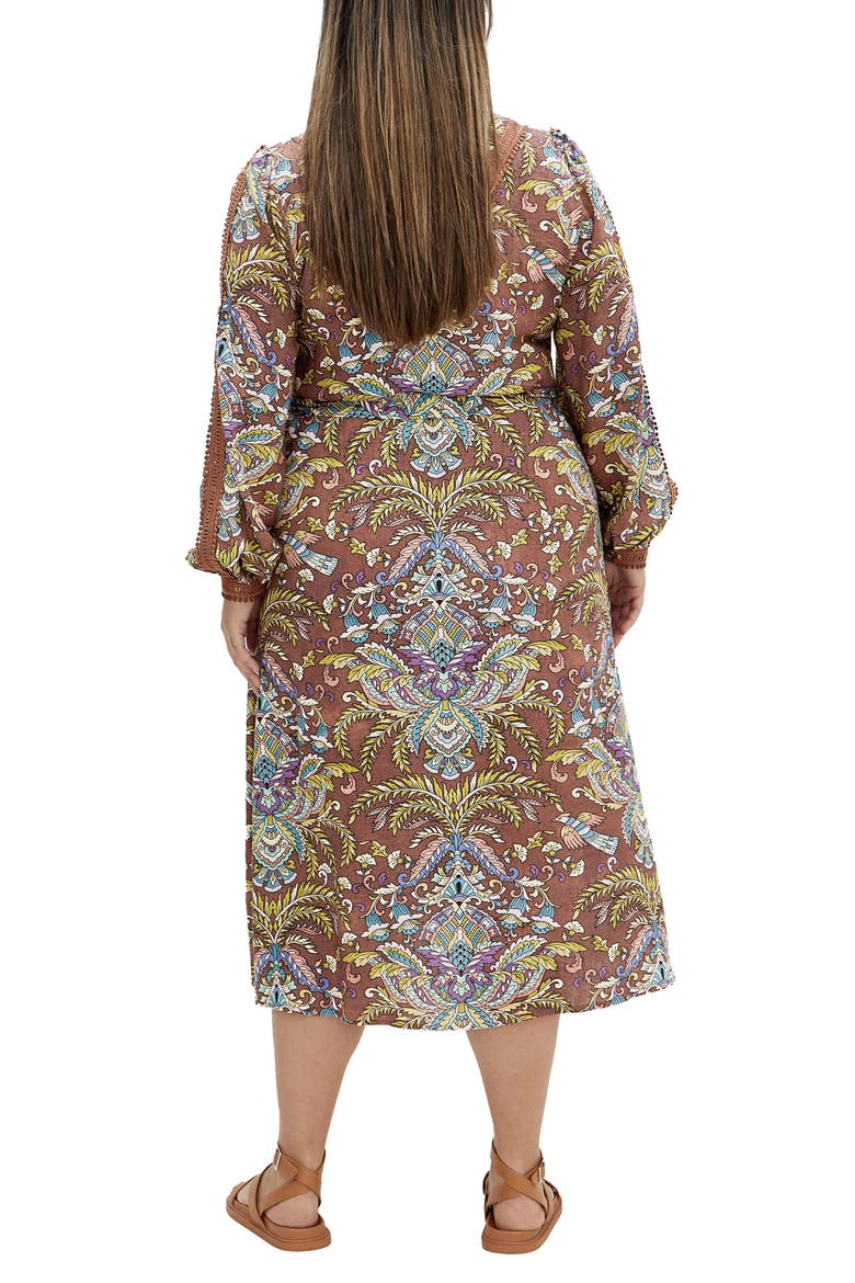 Sable Long Sleeve Tie Belt Dress, Alternate, color, PRINT