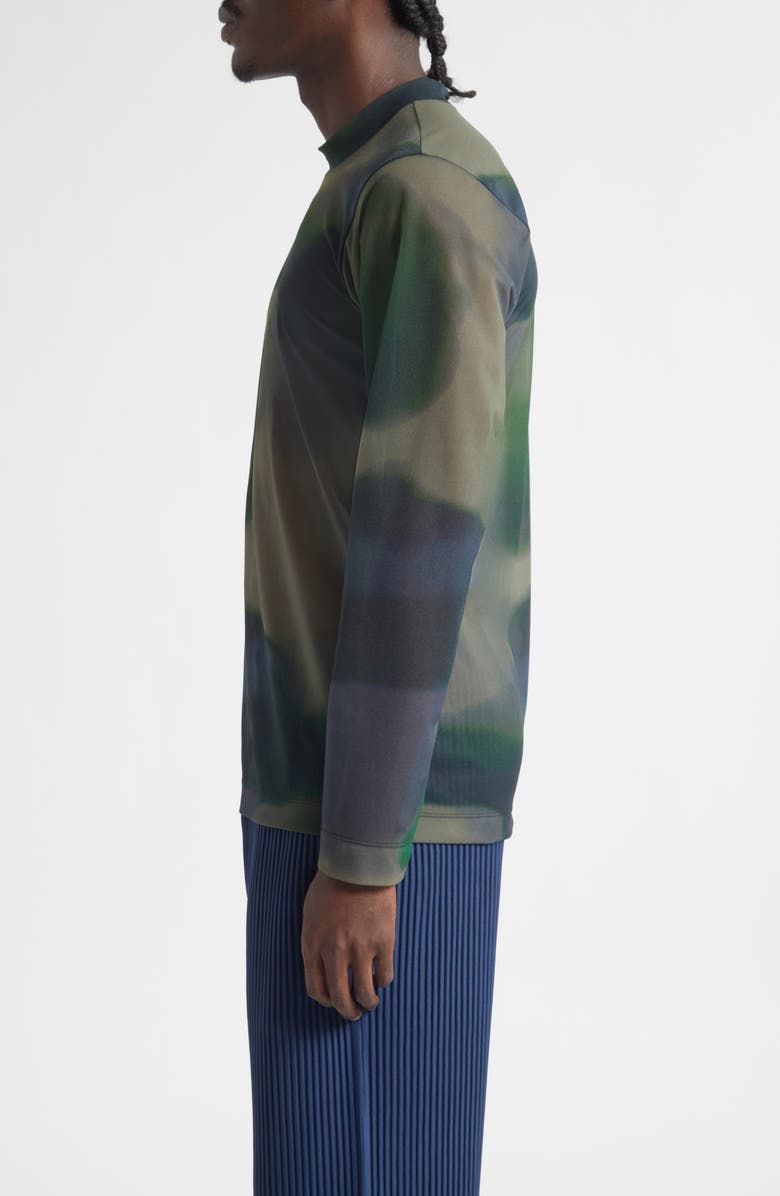 Homme Plissé Issey Miyake Dawn Sheer Shirt, Alternate, color, Gray