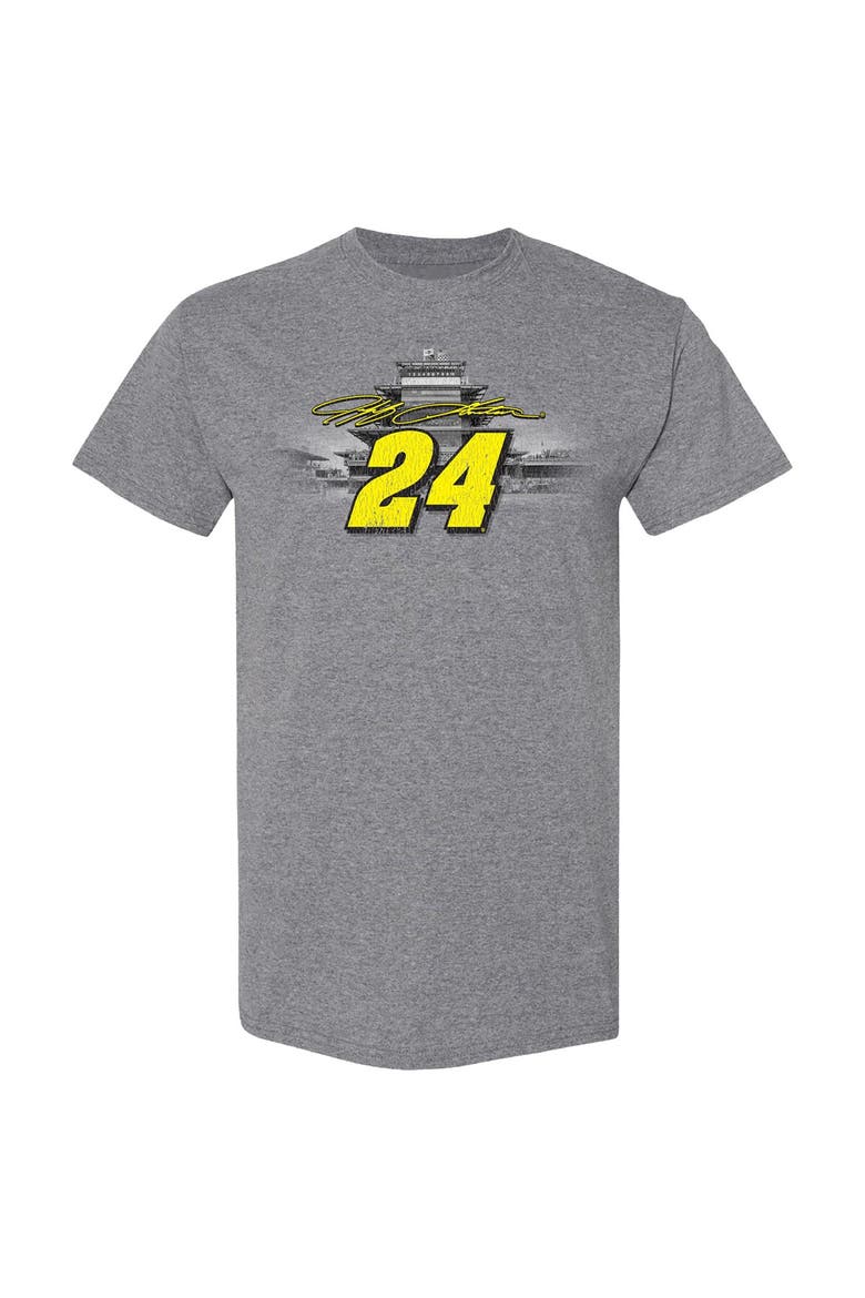 Men's Hendrick Motorsports Team Collection Heather Charcoal Jeff Gordon 1994 Indy Brickyard 400 Winner T-Shirt, Alternate, color, Heather Charcoal