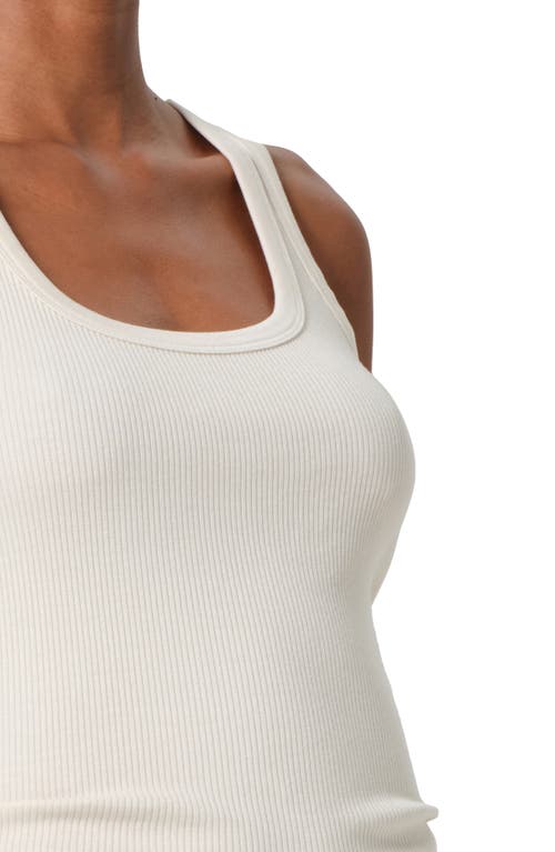 Citizens Of Humanity Faye Rib Organic Cotton Blend Crop Tank In Dune