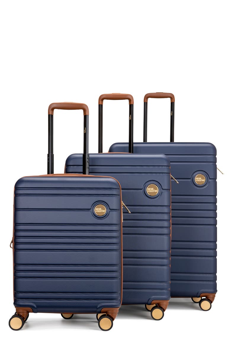 Brickell 3-Piece Hardside Spinner Luggage Set, Main, color, NAVY