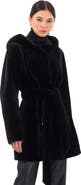 GORSKI Genuine Shearling Hooded Stroller, Reversible To Taffeta, Belt
