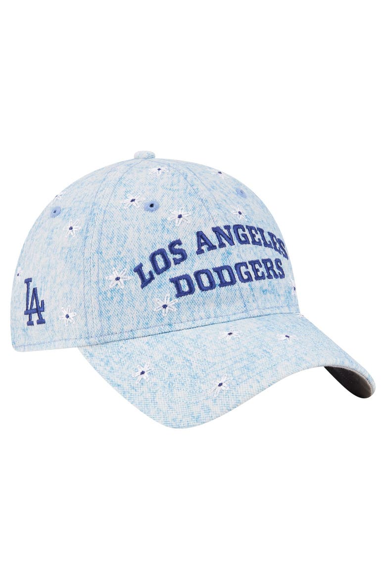 Women's New Era  Light Blue Los Angeles Dodgers Daisy All Over 9TWENTY Adjustable Hat, Main, color, Light Blue