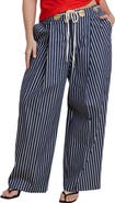 ELOQUII Striped Pant With Rope Belt