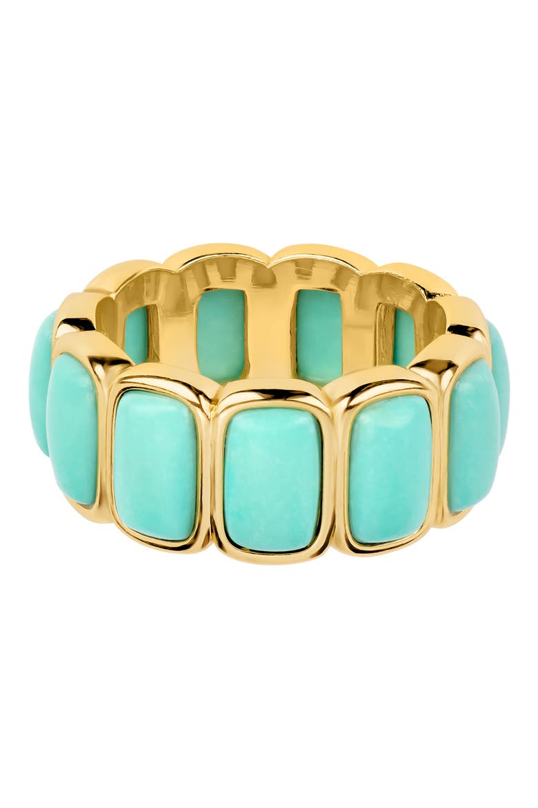 Howlite Bezel Ring, Main, color, GOLD